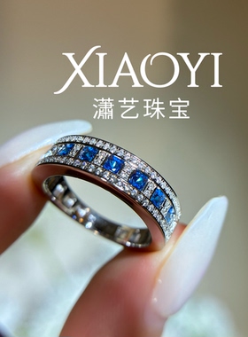 苍蓝棱镜｜排戒间镶豪华重工百搭925银镀18k