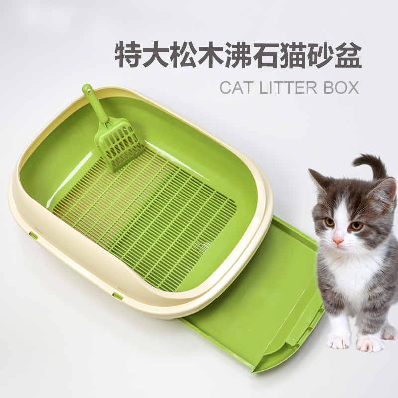 松木沸石双层特大号猫砂盆