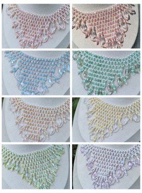 洛丽塔项链宫廷风毕加索油画精致奢华仙女项链重工配礼服晚宴项链