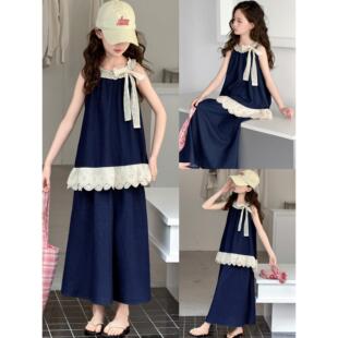 女童夏季超好看套装裙2026新款女孩大童夏天裙子高级感无袖连衣裙