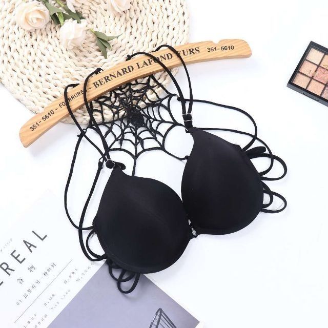 前扣美背内衣蜘蛛聚拢软钢圈文胸
