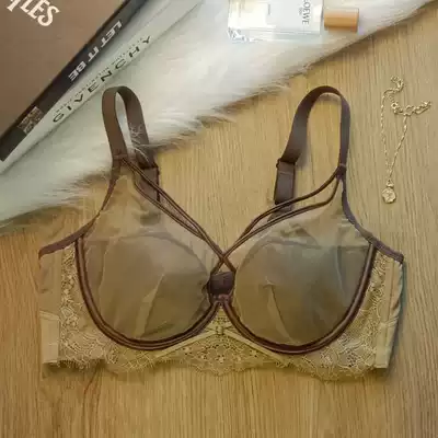 内衣女夏季薄款大胸显小胸聚拢收副乳夏天轻薄性感蕾丝文胸罩套装
