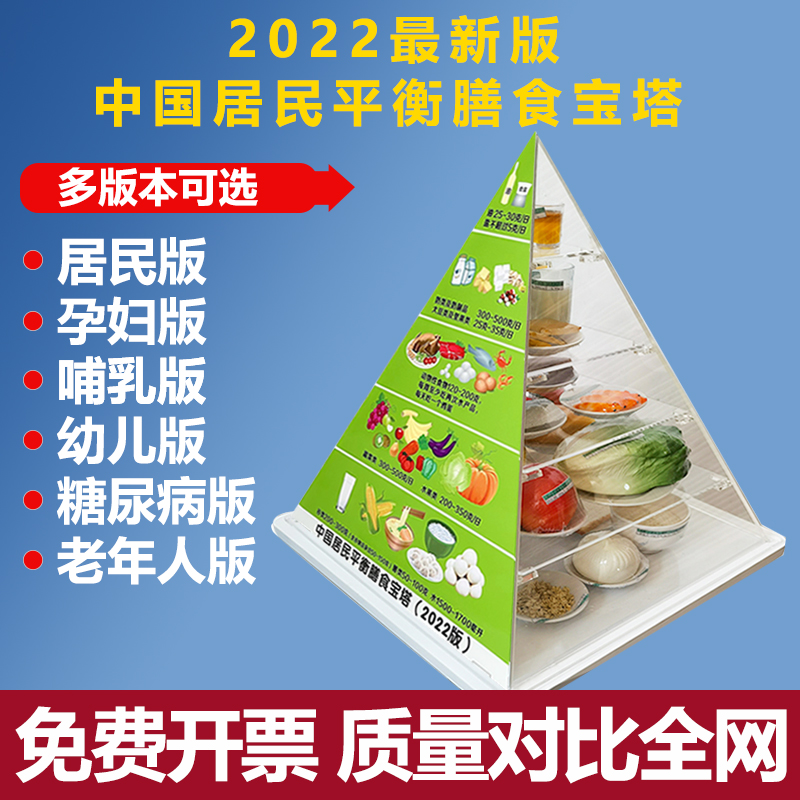 2022中国居民平衡营养指导膳食宝塔模型仿真食物金字塔交换份模型 家居饰品 仿真水果 原图主图