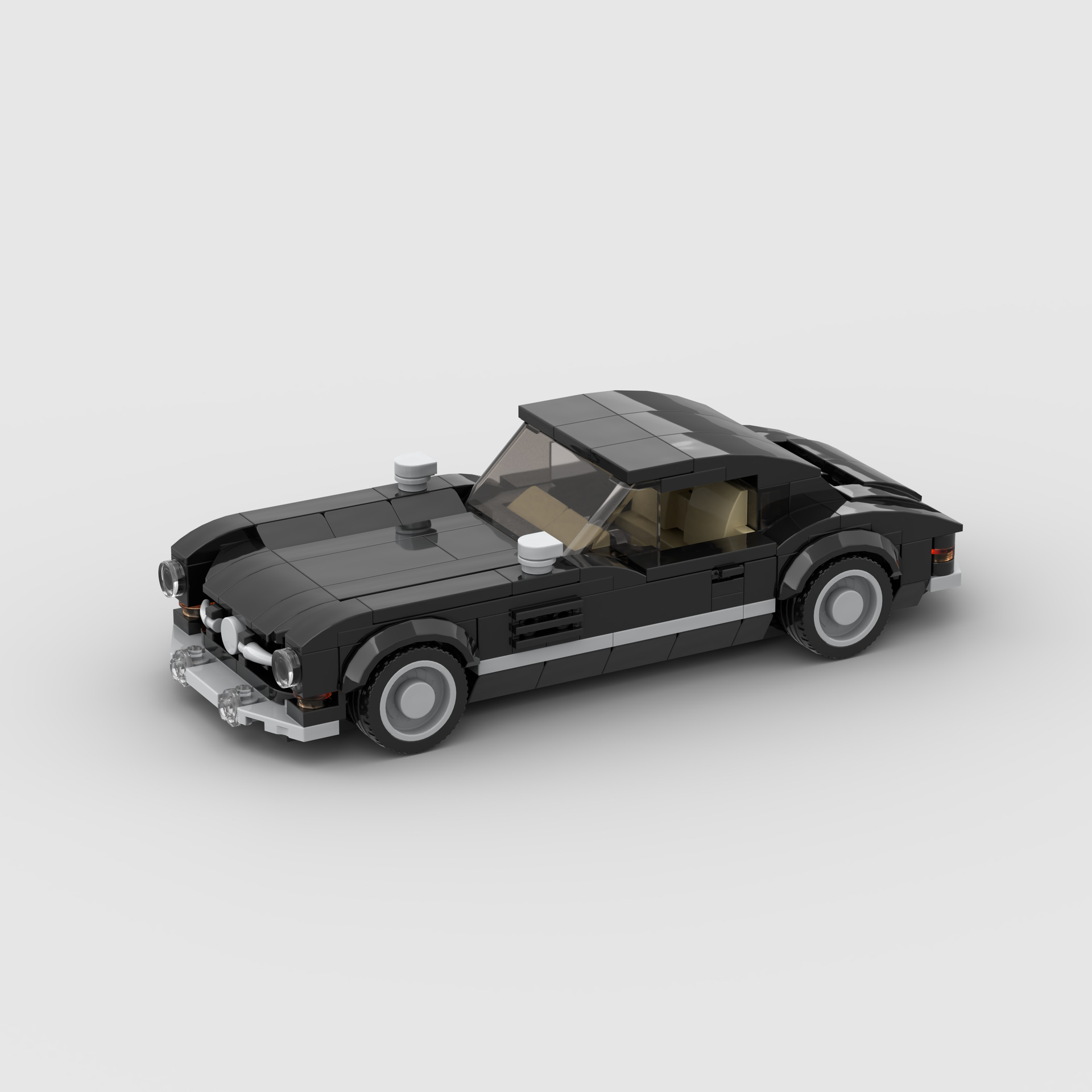 赛车moc兼容积木儿童玩具梅赛德斯奔驰300SL D010009