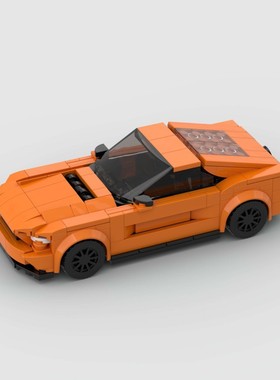 儿童益智玩具野马赛车跑车moc兼容积木拼搭D010045