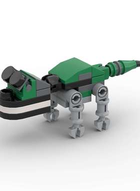 儿童益智拼搭积木兼容MOC模型玩具畸形变异蜥蜴D810012