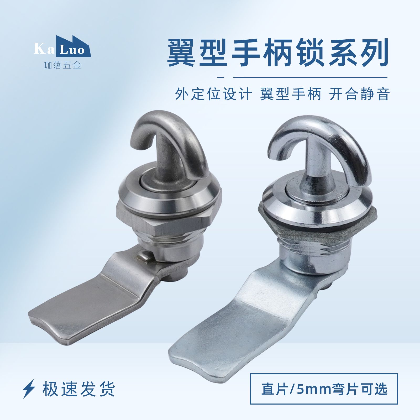 304不锈钢转舌锁配电柜翼型5mm片