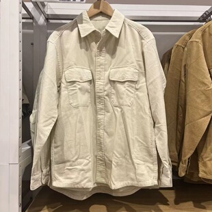 日单男装女装灯芯绒工装衬衫长袖衬衣休闲25秋冬新款外套潮480295