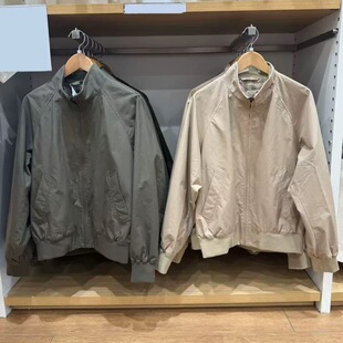 日单男装女装休闲哈灵顿立领长袖拉链宽松型茄克外套春夹克484610