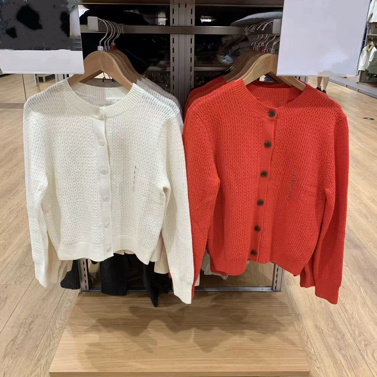 日单秋冬女装单排扣圆领小香风针织长袖开衫毛衣外套上衣480025