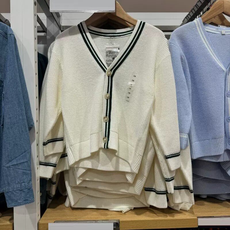 童装男童女童可机洗V领长袖针织开衫毛衣毛衫外套26春夏款485603