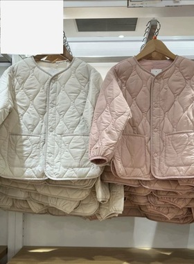 日单童装男童女童空气棉服便携式外套2025冬季新款宽松上衣478125