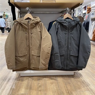 日单25冬季新款男装高性能复合保暖连帽羽绒服外套449723 459622