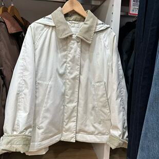 合作款/女装空气棉服短茄克/夹克25秋冬新款宽松工装外套 479764