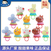 圣诞儿童卡通可爱糖果创意戒指糖手指糖钻石奶嘴糖怀旧零食高颜值