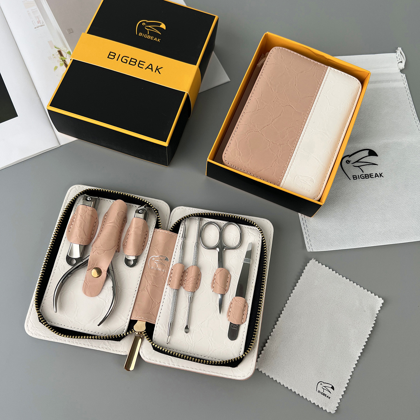 品质高！捡漏价！高端便携家用美甲修甲套装7件套指甲剪沟钳工具