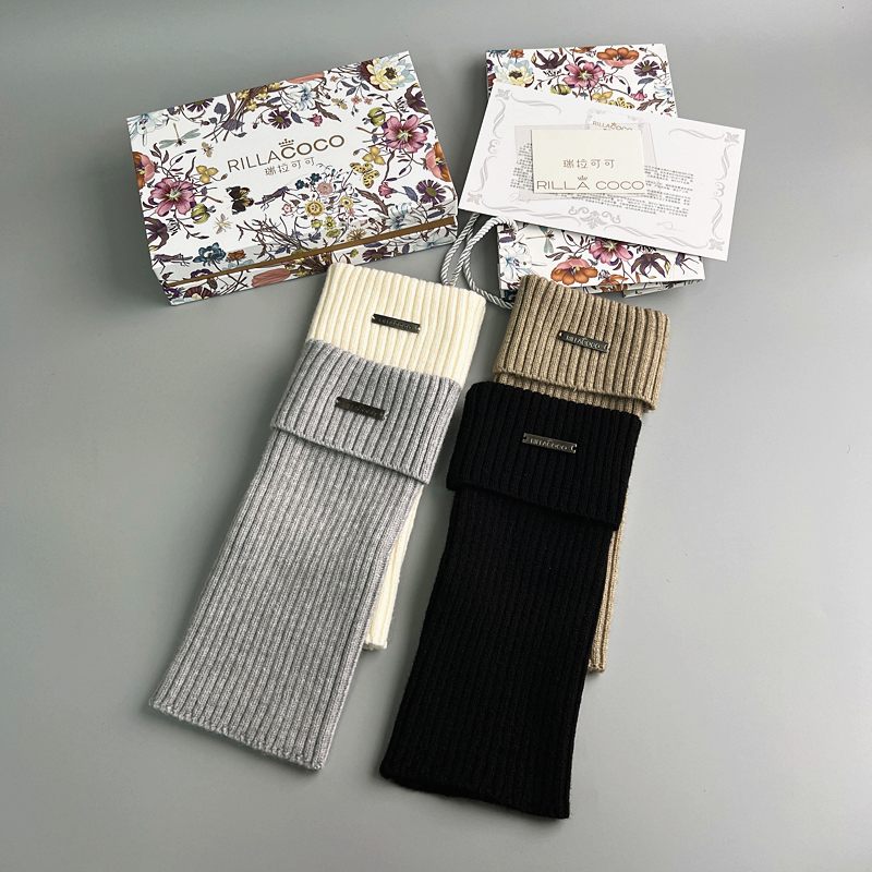 含绵羊毛！金属标！冬季保暖袜套女堆堆袜针织保暖袜美拉德小腿套