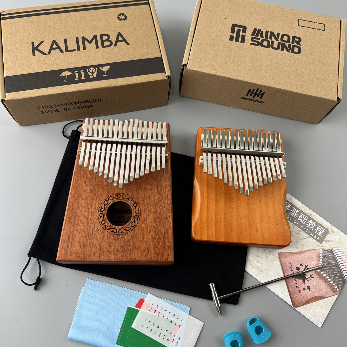 出口原盒！品质很好！17音初学者手指琴乐器卡林巴拇指琴kalimba