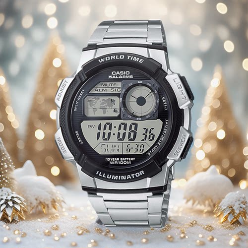 卡西欧防震休闲腕表防水电子表