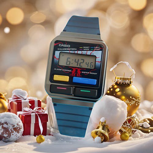 日本限定怪奇物语协作CASIO卡西欧小方表 复古按键多功能树脂手表