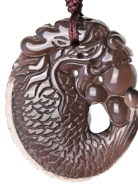 冰种水晶鲤鱼跃龙门学生礼品吊坠