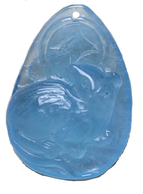 晶万顺葫芦如意新年天然海蓝宝