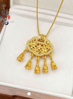 久不掉色金店同款新款古法沙金