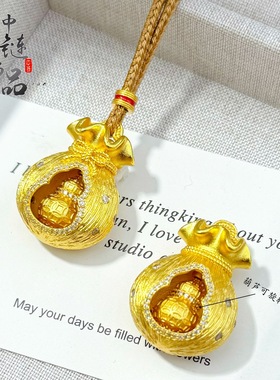 周古法生大福金店同款沙金镶钻