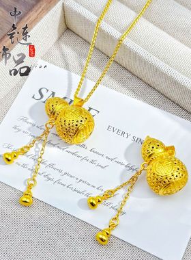 久不掉色金店同款古法沙金镂空