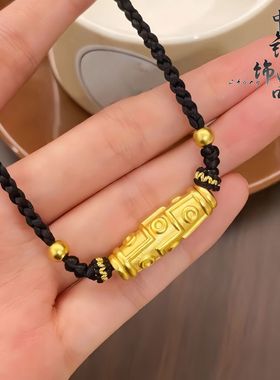 周古法生大福金店同款沙金九眼