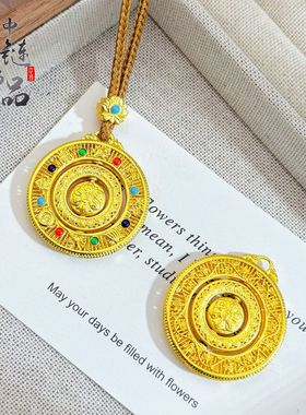 周古法生大福金店同款沙金珐琅彩