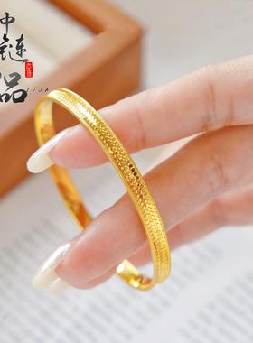 【金店同款】精品CNC龙鳞手镯女