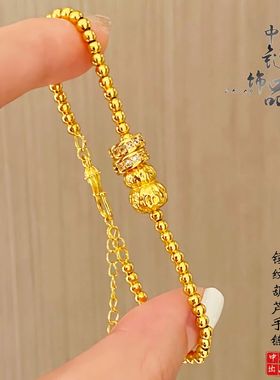 周古法镀金生大福同款沙金锤纹