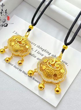 不掉色【金店同款】古法沙金镶钻