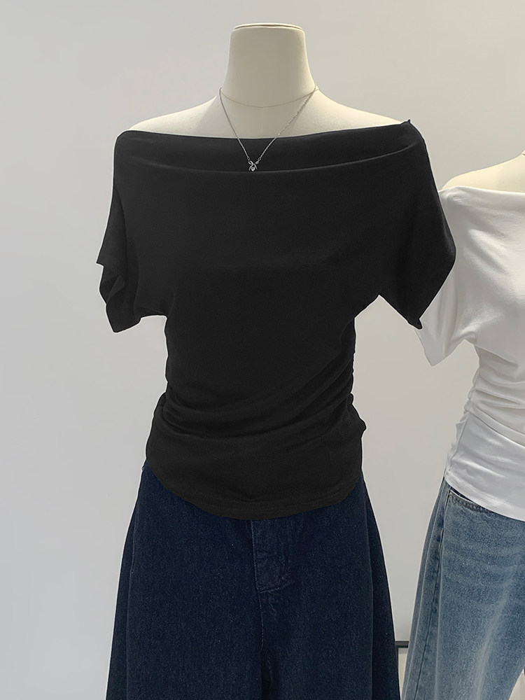 Chic Off-Shoulder Cowl Tee: High-End Summer Style for Just $3.86! - Product image 3