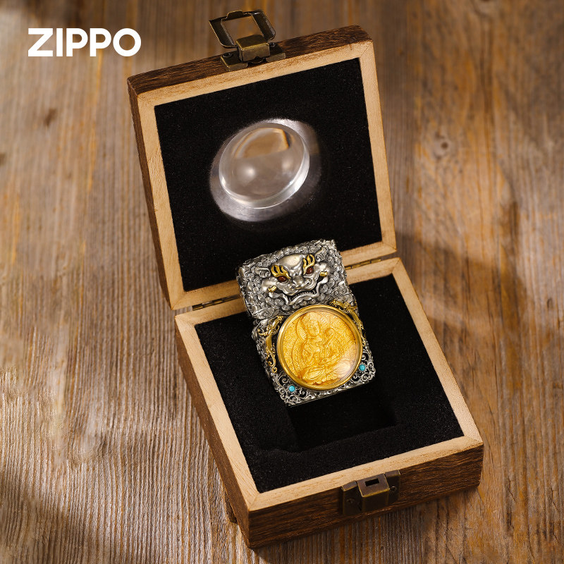 Zippo打火机守护神貔貅生肖官方正品防风煤油送长辈朋友节日礼物