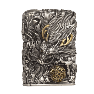 Zippo打火机辰龙盔甲套壳重机官方正品防风煤油送男朋友生肖礼物