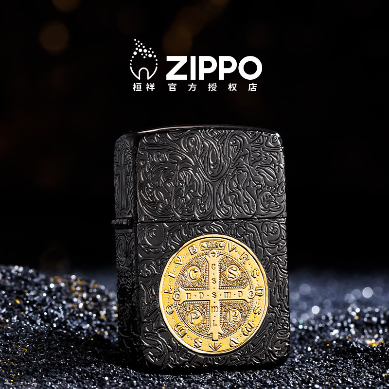 Zippo打火机1941康斯坦丁官方正品黑金防风煤油送男朋友生日礼物