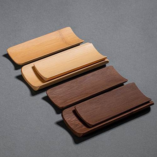 餐厅托碟碟子湿巾盘简易家用创意装毛巾盘茶道家居长方形竹制酒店