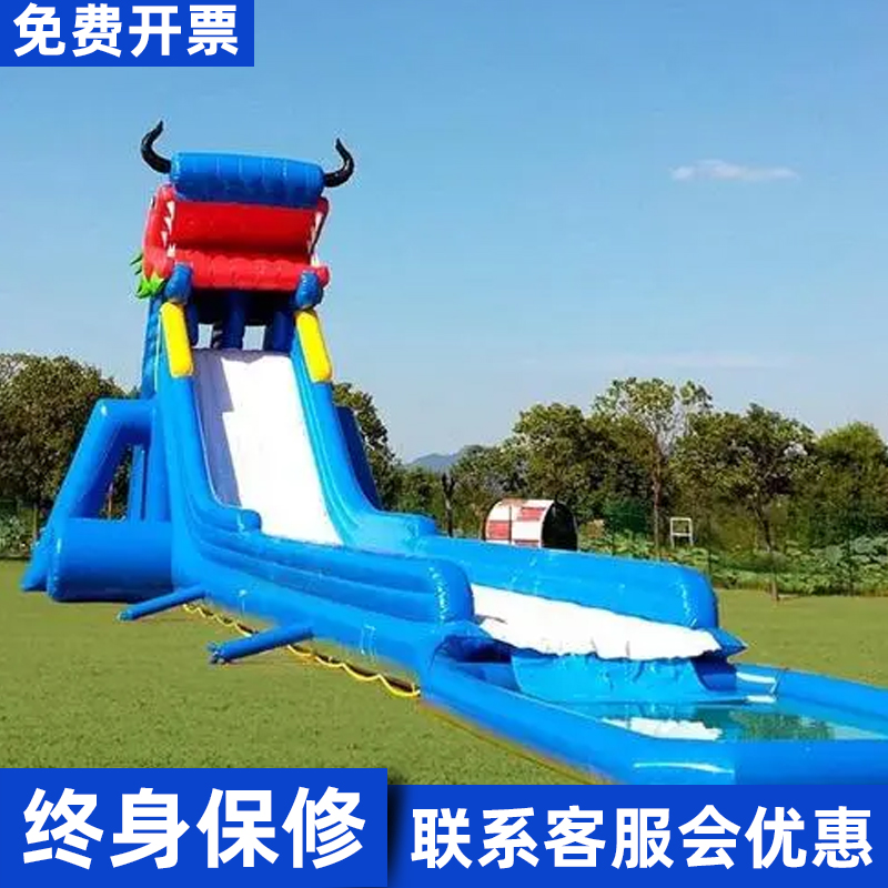 户外大型充气水上乐园龙头大滑梯大象游艇三角支架游泳池设备厂家