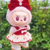 labubu17cml挂件钥匙扣娃衣洛丽塔蝴蝶结连衣裙坐坐派对着替