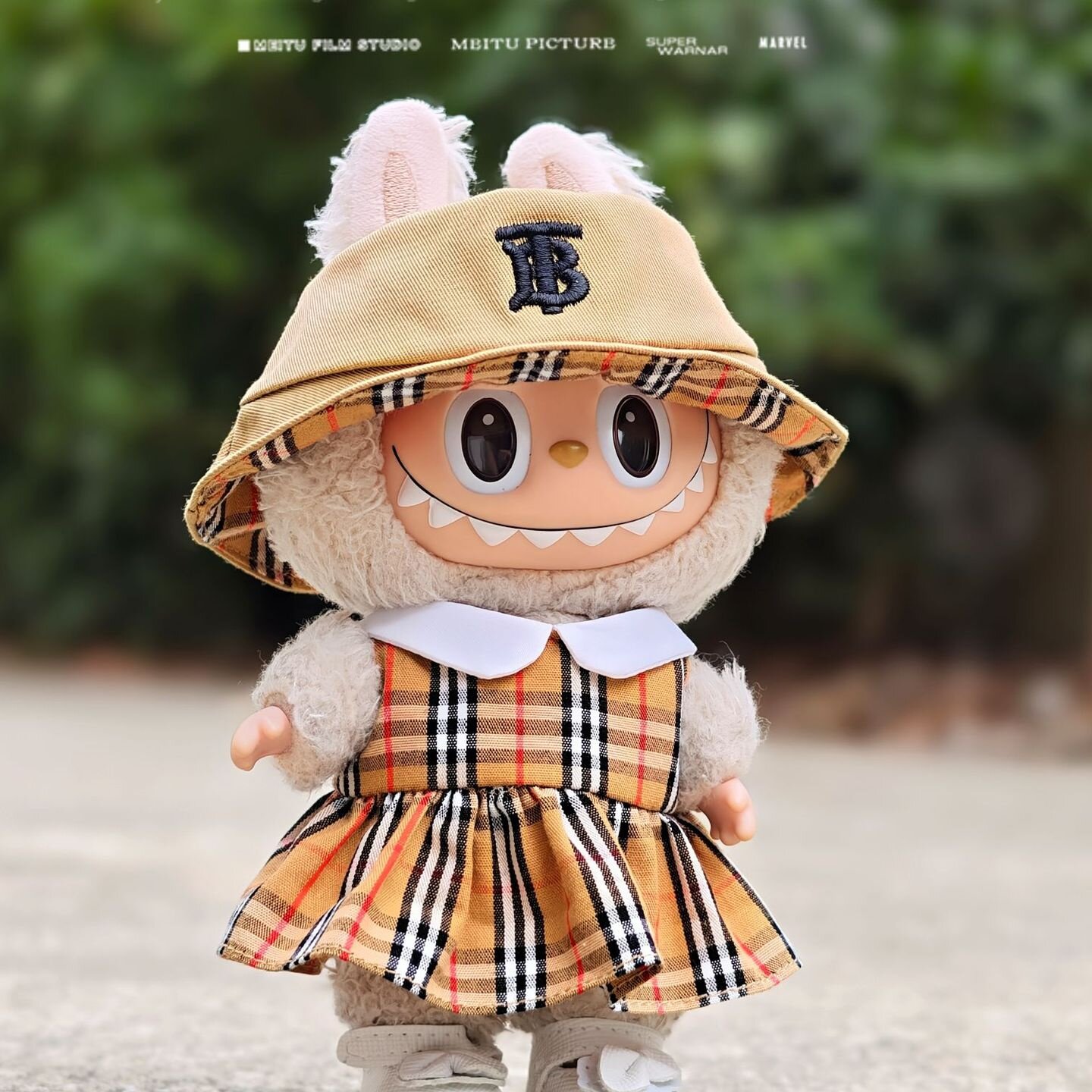 一二三代钥匙扣labubu衣服裙子挂件拉布布娃衣伦敦午后套装