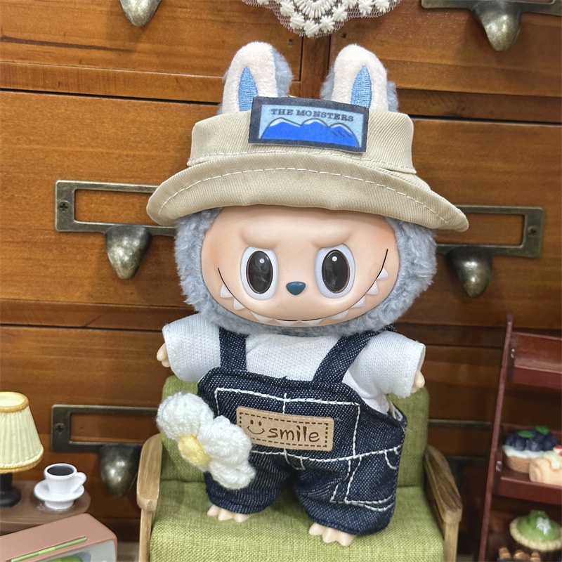 适配于labubu娃衣17cm拉布布小春野公仔换装衣服一代三代dimo娃衣