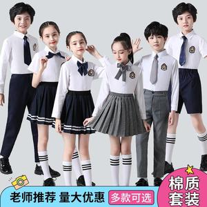 中小学生大合唱表演服装英伦风校服诗歌朗诵演出服儿童幼儿园园服