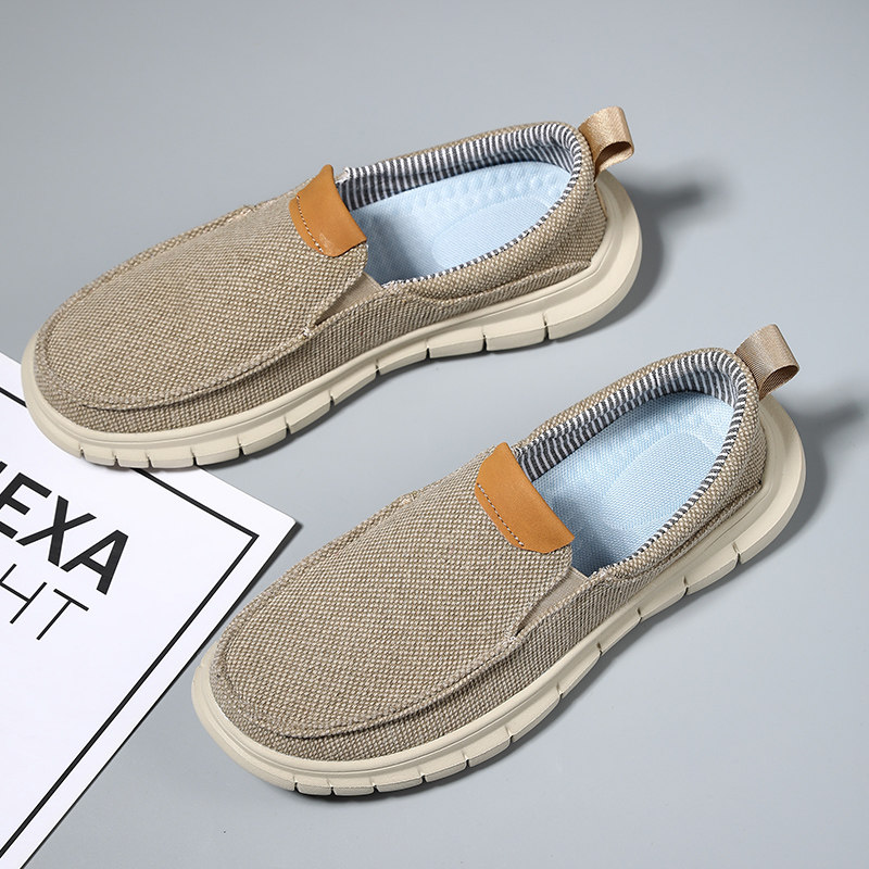 帆布鞋男夏季透气大码45一脚蹬懒人软底46宽脚胖休闲老北京布鞋47,流行男鞋,布鞋,淘宝优惠券,粉丝福利购,淘宝优惠卷