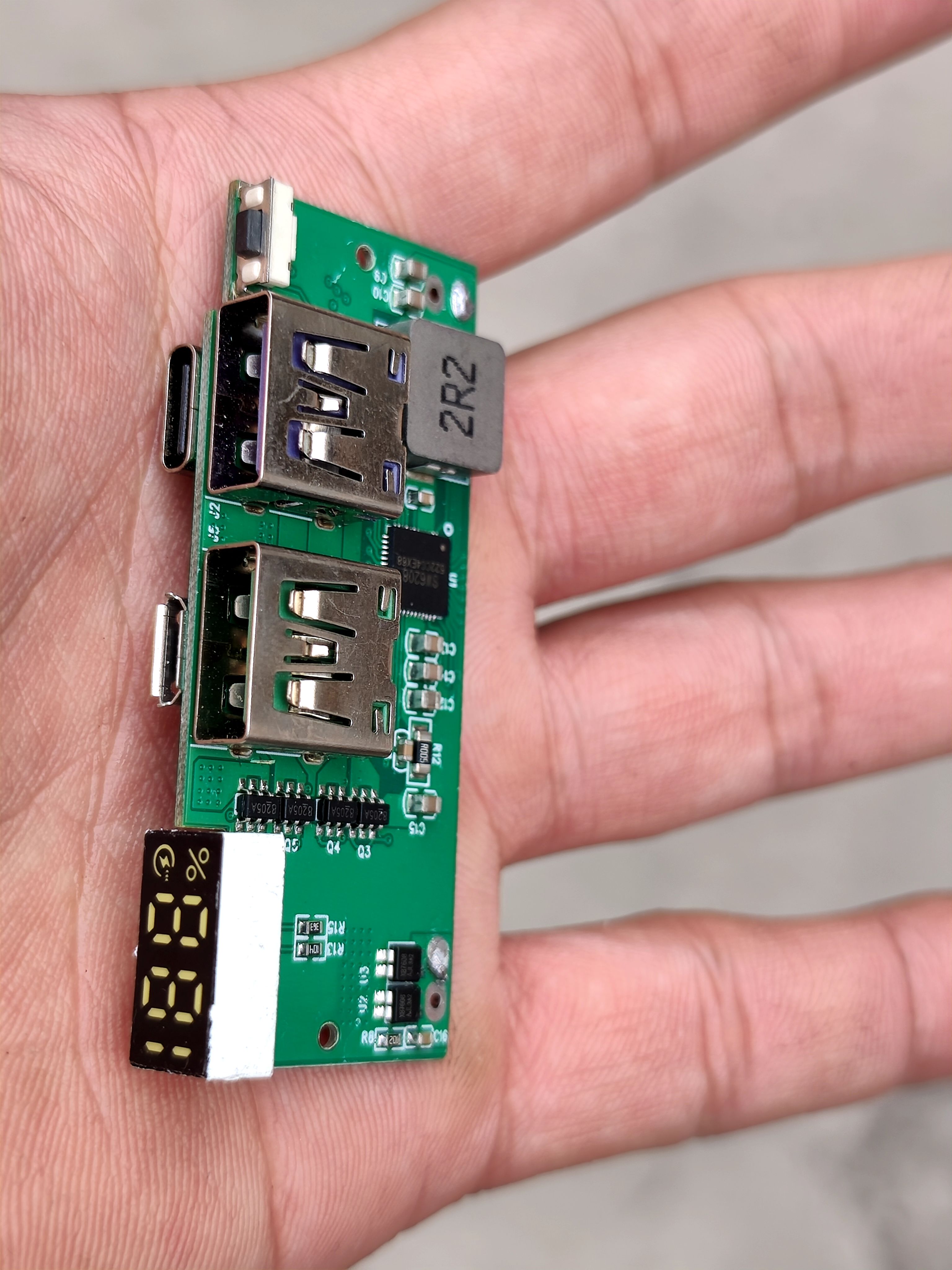 库存新的SW6208移动电源主板3.7V锂电池升压板5V 快充充电宝模块