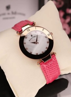 Jacques du Manoir瑞士小众品牌女士手表轻奢时尚真皮表带直邮