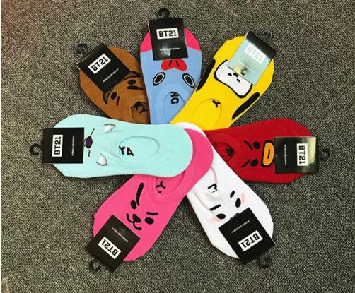 BTS防弹少年团BT21卡通 提花船袜男女袜子浅口袜纯棉薄款短袜|msdalam kategori Pakaian Dalam/seluar dalam lelaki/tracksuit, Sock/bottoming stoking/stoking/kaki sarung kaki - dari Buy2taobao.com untuk memberikan perkhidmatan ejen Taobao profesional membeli