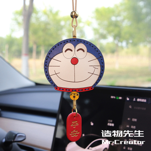 哆啦A梦车挂件车内后视镜挂饰可爱情侣机器猫卡通车内挂饰周边
