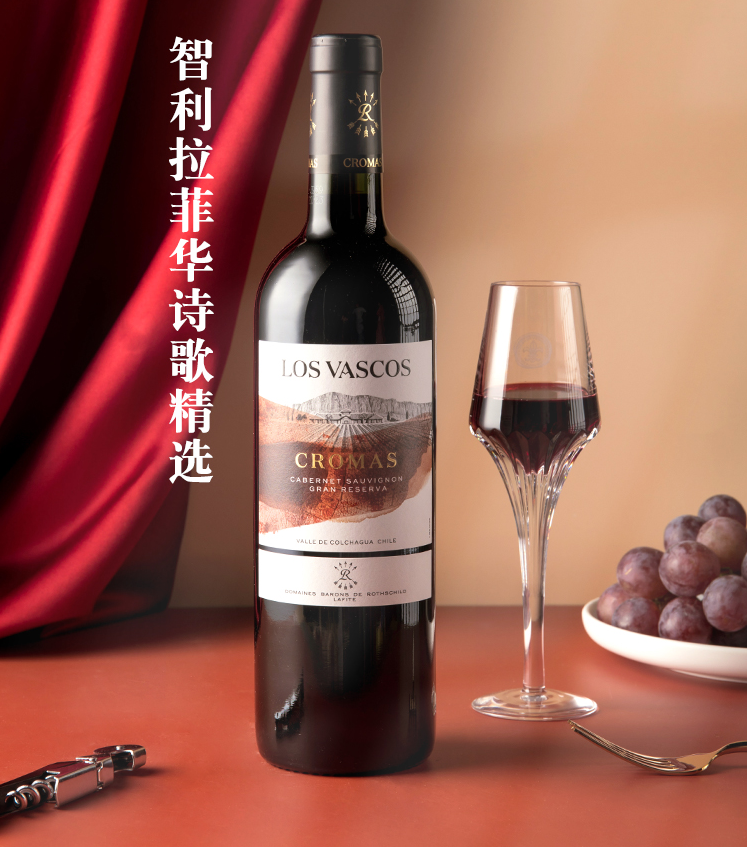 智利拉菲红酒Los Vascos巴斯克珍藏华诗歌精选特酿干红葡萄酒新标